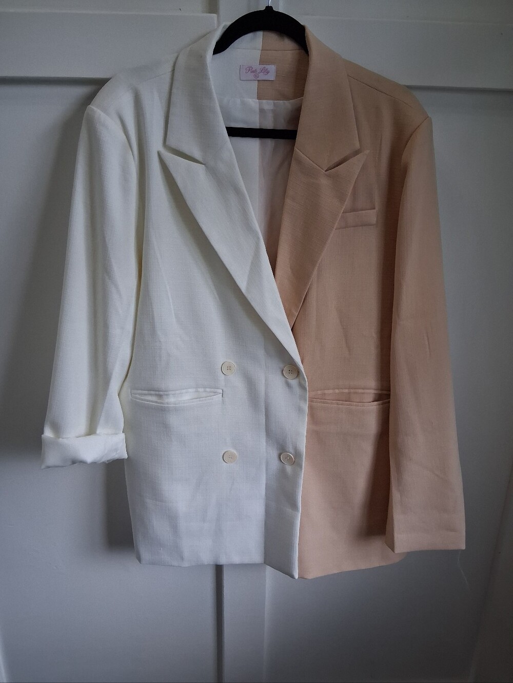 Pink Lily Colorblock Double-Breasted Blazer – XXL